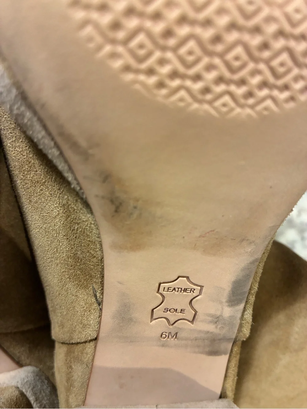 Tory Burch Suede Knee-High Platform Boots - Tan